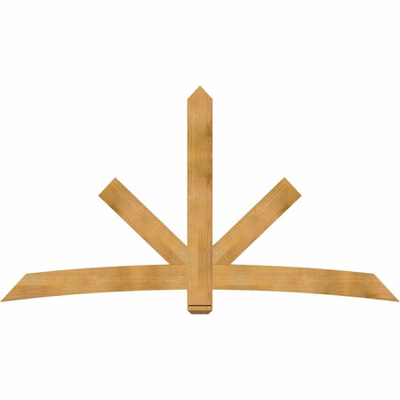 Ekena Millwork Alberta Rough Sawn Timber Gable Bracket, Western Red Cedar, 96"W x 52"H x 2"D x 6"F, 13/12 Pitch GBW096X52X0206ALB00RWR